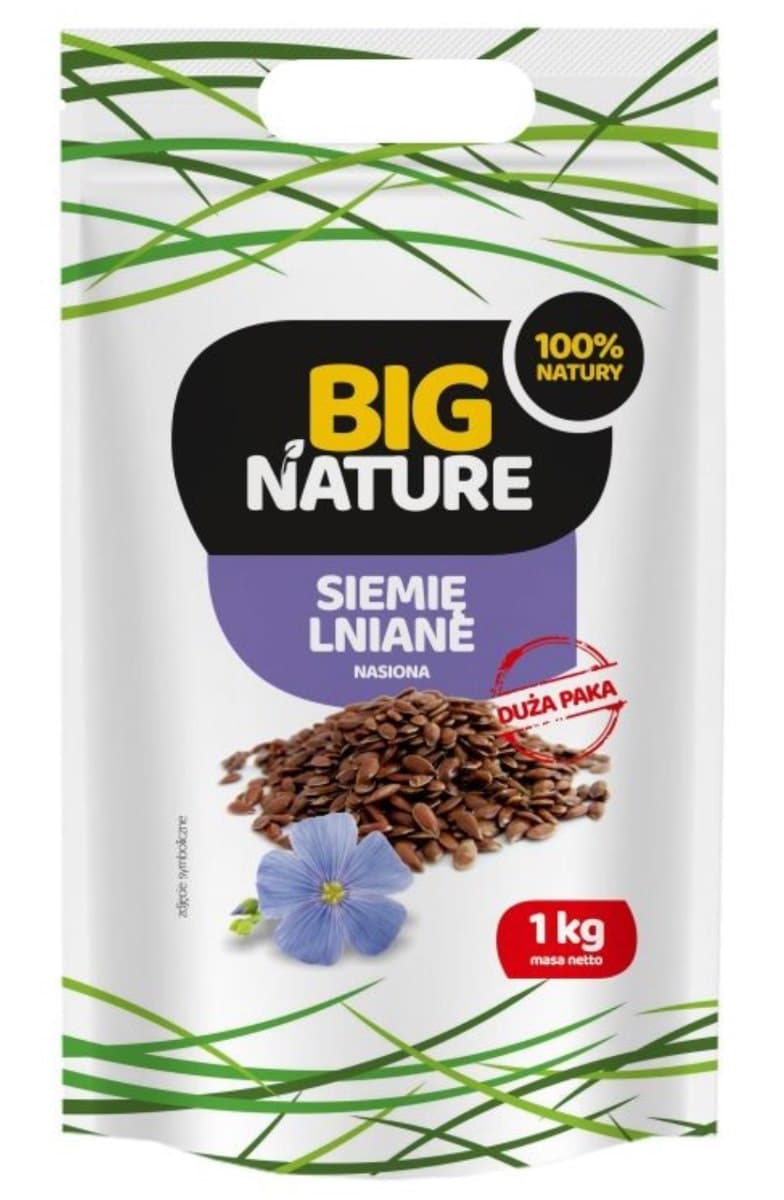 Big Nature - Flax Seeds - 1 kg – Big Nature förpackning