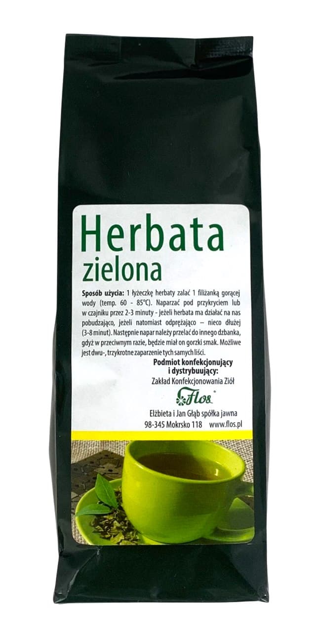 Flos - Green Tea - 100g – Flos förpackning