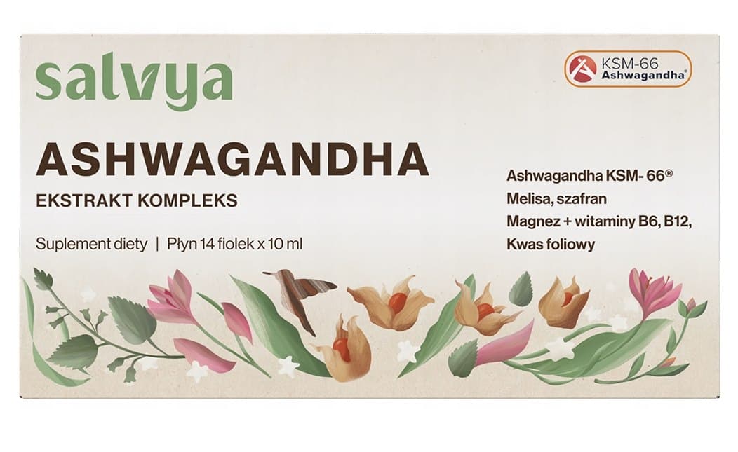 Salvya - Ashwagandha Extract Complex - 14 Vials X 10ml – Salvya förpackning