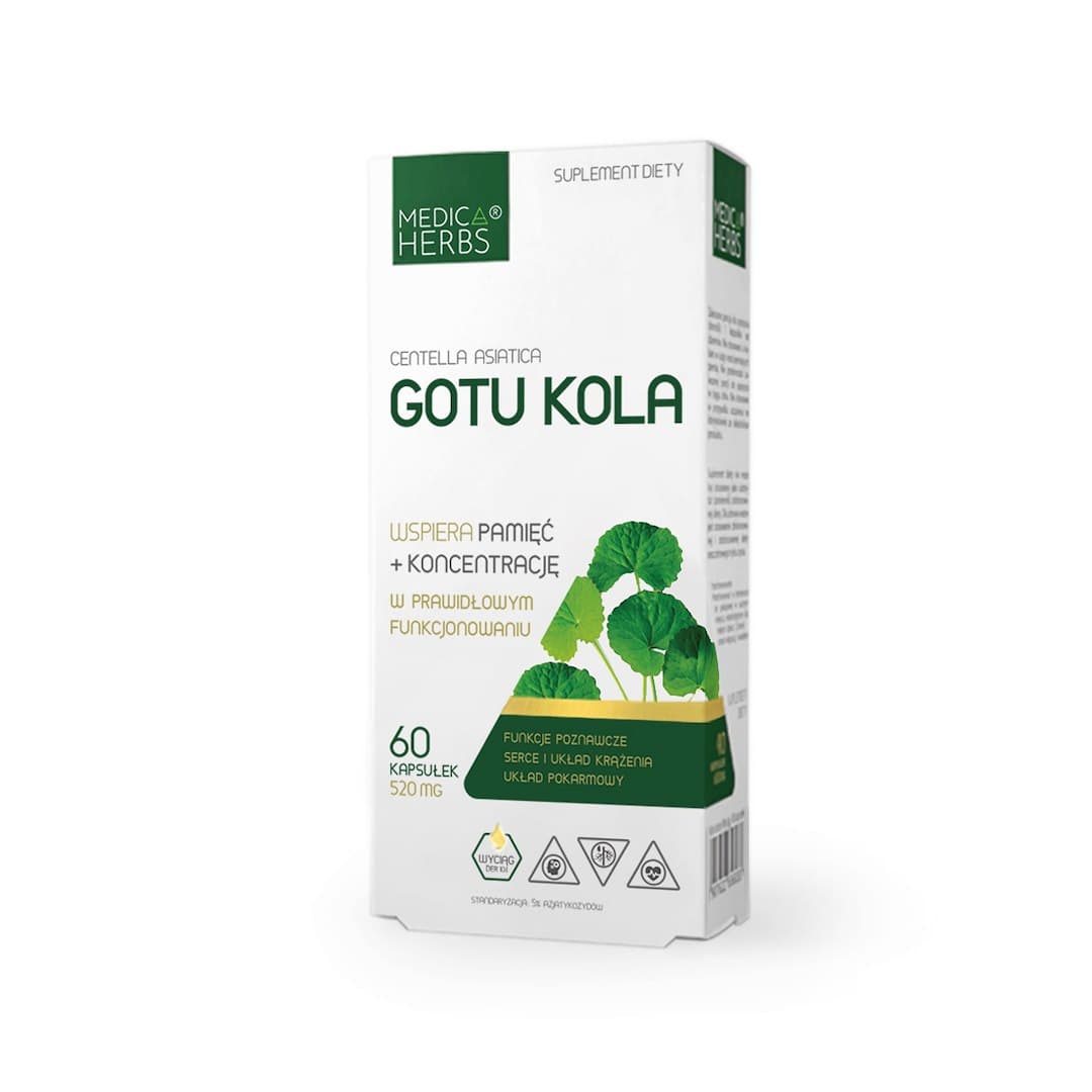 Medica Herbs - Gotu Kola - 60 Caps – Medica Herbs förpackning