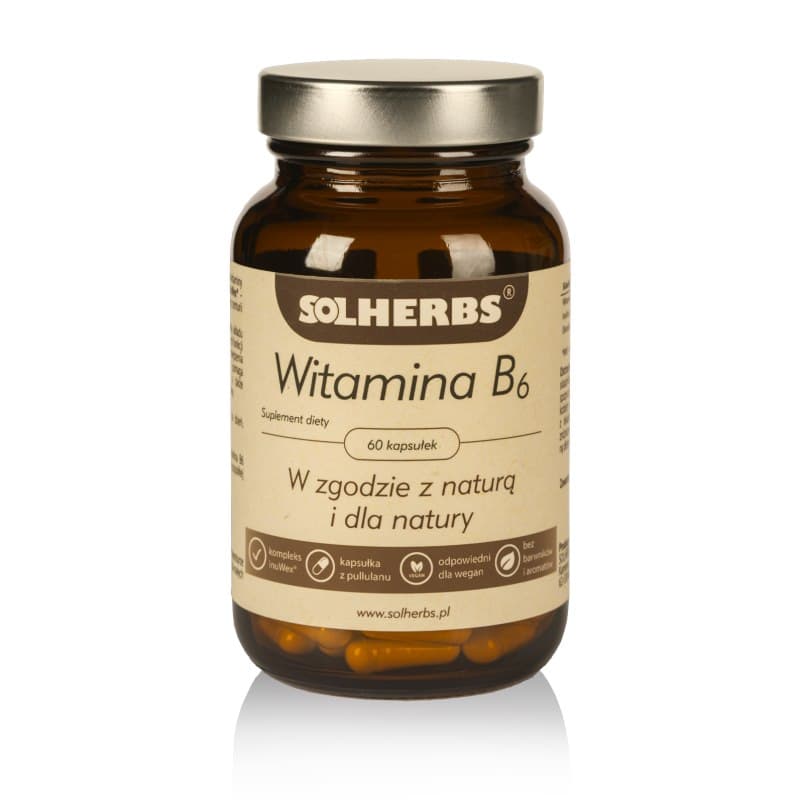 Solherbs - Vitamin B6 - 60 Caps – Solherbs förpackning