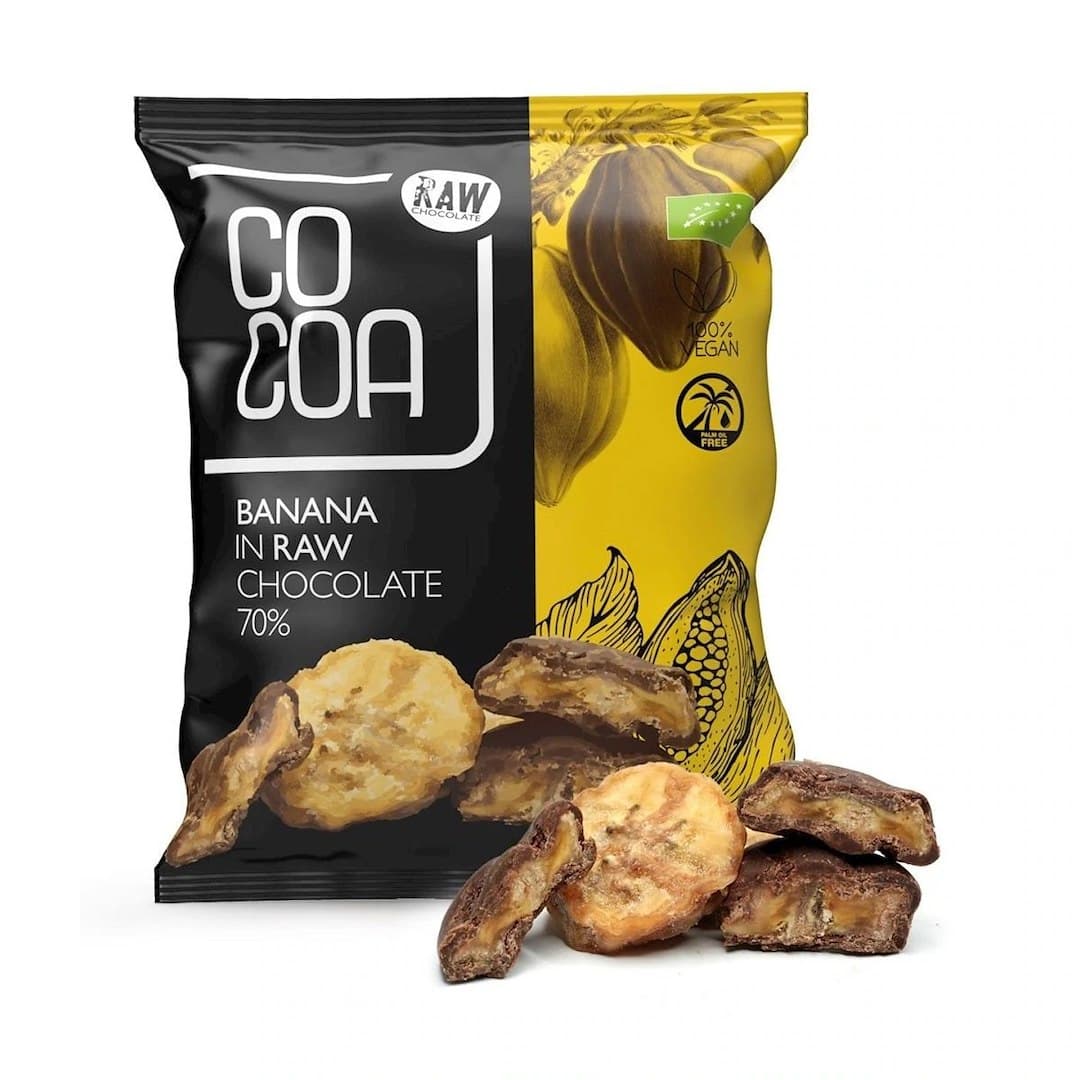 Raw Chocolate / Cocoa - Raw Chocolate - Cocoa Banana - 70g – Raw Chocolate / Cocoa förpackning