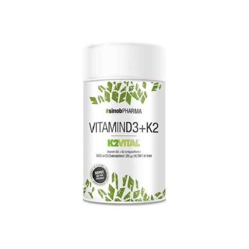 Sinob - Vitamin D3 + K2 - 60 kapslar – Sinob förpackning