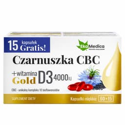 Eka Medica - Black Seed Cbc + Vitamin D3 Gold - 60+15 Caps (75 Caps Total)