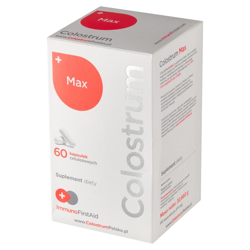 Colostrum Polska - Colostrum Max - 60 Caps – Colostrum Polska förpackning