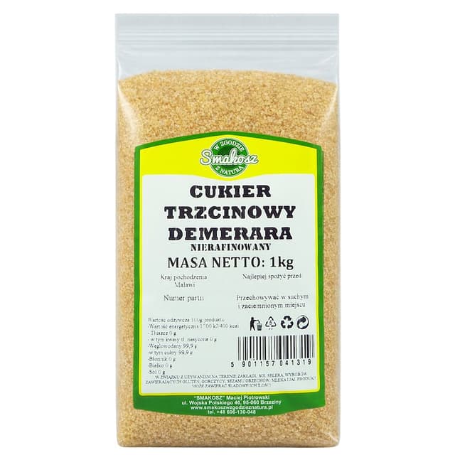 Smakosz - Demerara-rørsukker - 1 kg – Smakosz