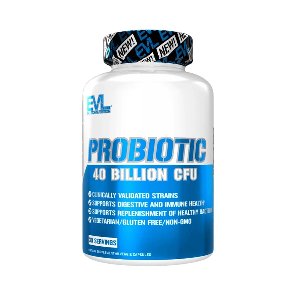 EVLution Nutrition - Probiotic Unflavoured - 60 Veggie Capsules – Evlution Nutrition förpackning