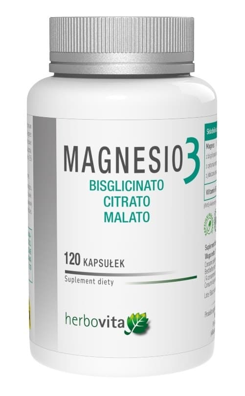 Herbovita - Magnesium 3 - 120 Caps – Herbovita förpackning