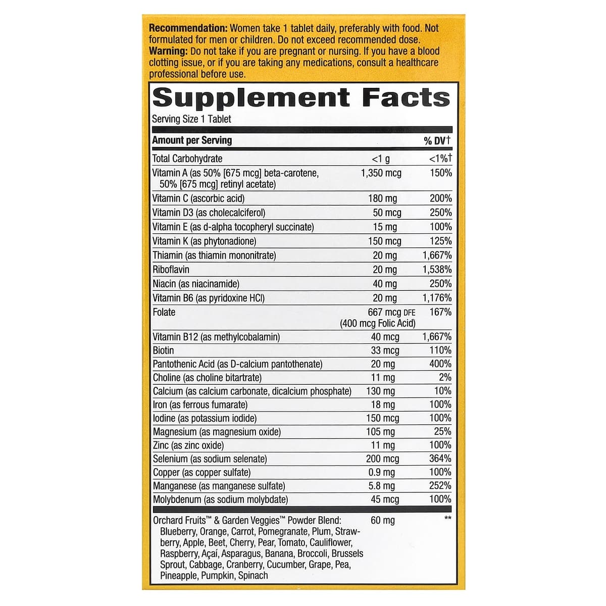 Nature'S Way - Alive! Women'S Ultra Multivitamin - 60 Tabs