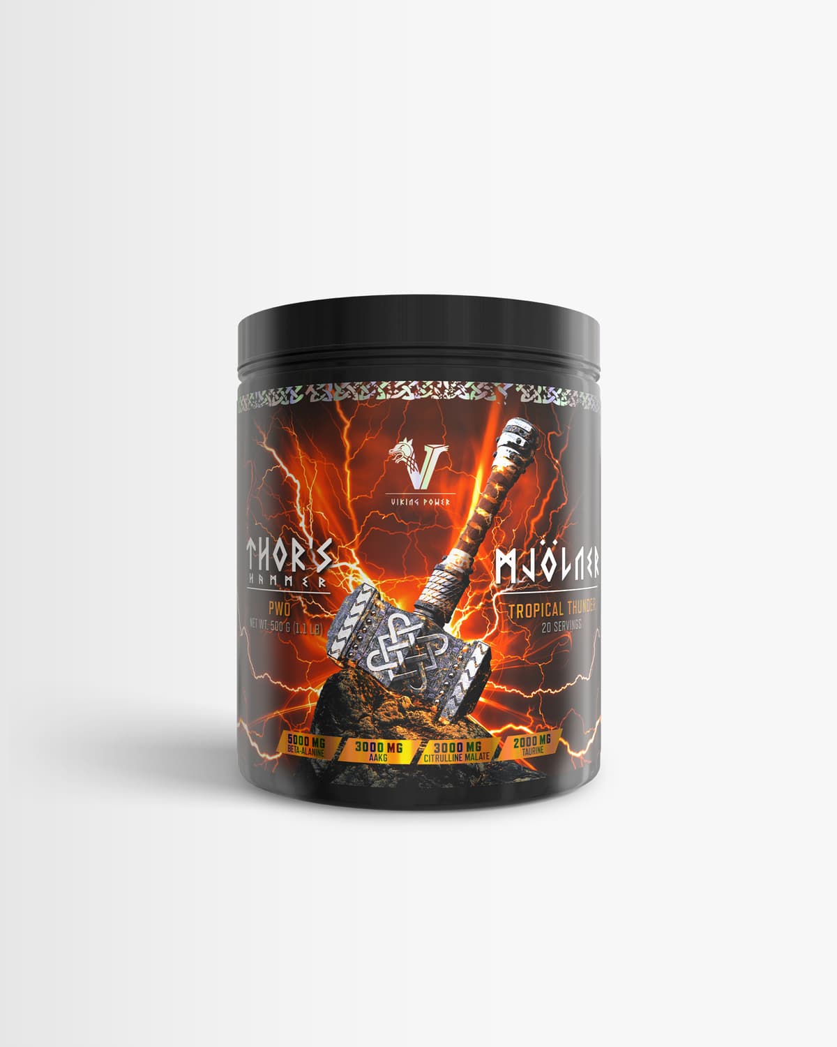 Viking Power - Thor's Hammer - Tropisk åska, 500 g – Viking Power förpackning
