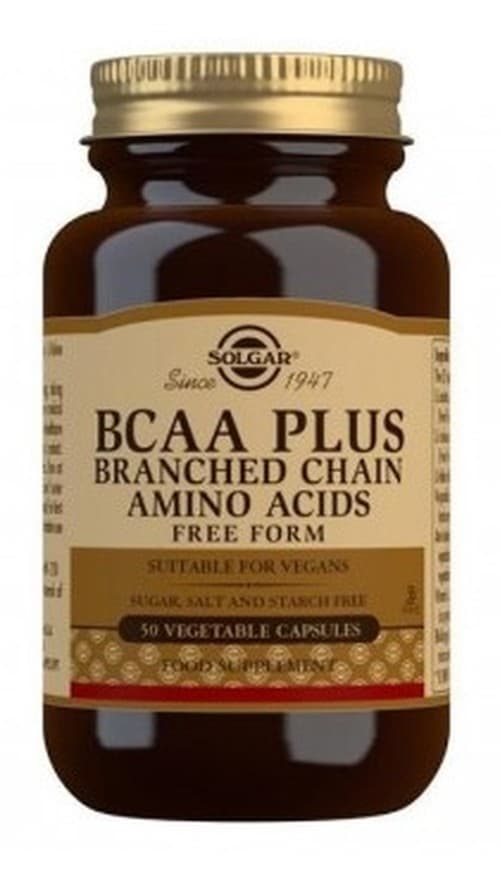 Solgar - BCAA Plus Free Form - 50 Caps – Solgar förpackning