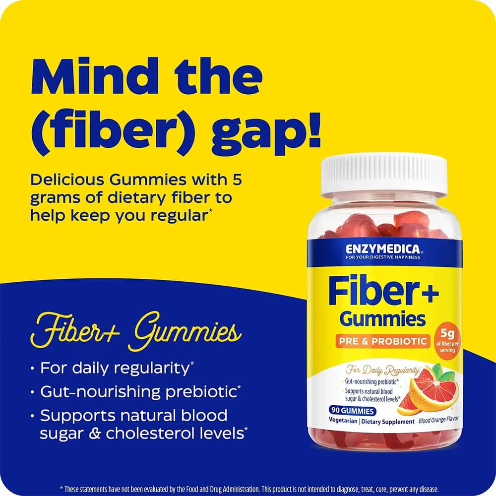 Enzymedica - Fiber+ Gummies - 90 Gummies