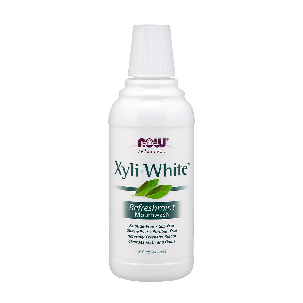 NOW Foods - Xyli White Refreshmint Mouthwash - 473ml – NOW Foods förpackning