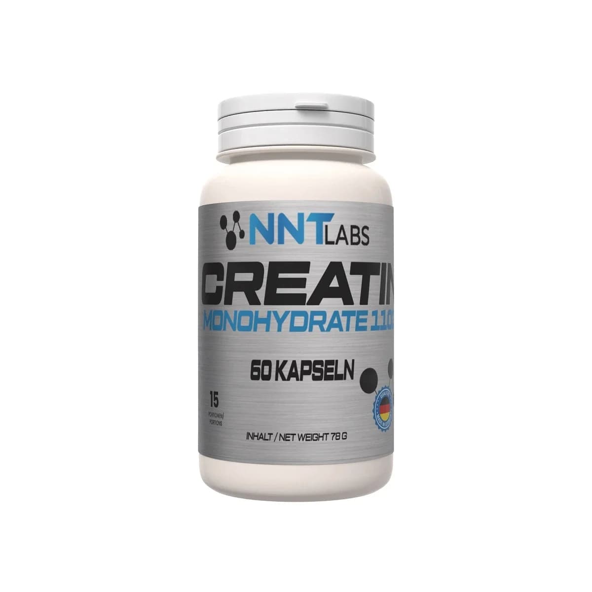 NNT Labs - Kreatinmonohydrat 1100 - 60 kapslar – NNT Labs förpackning