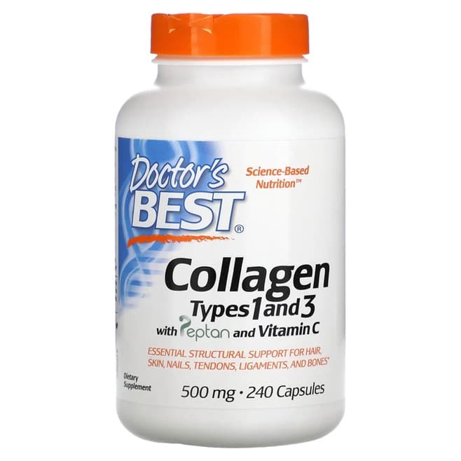 Doctor's Best - Collagen Types 1 and 3 with Peptan and Vitamin C – Doctor's Best förpackning