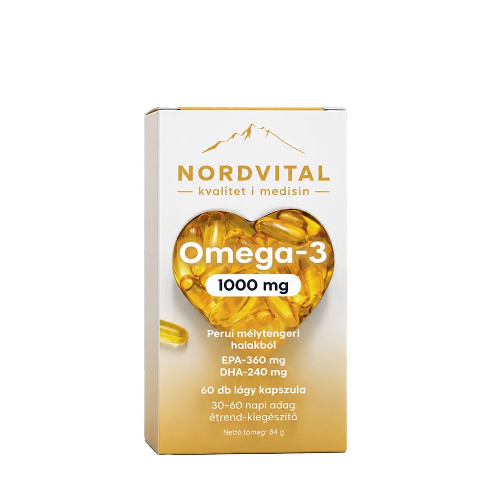 Nordvital - Omega-3 - 60 bløde kapsler – Nordvital emballage