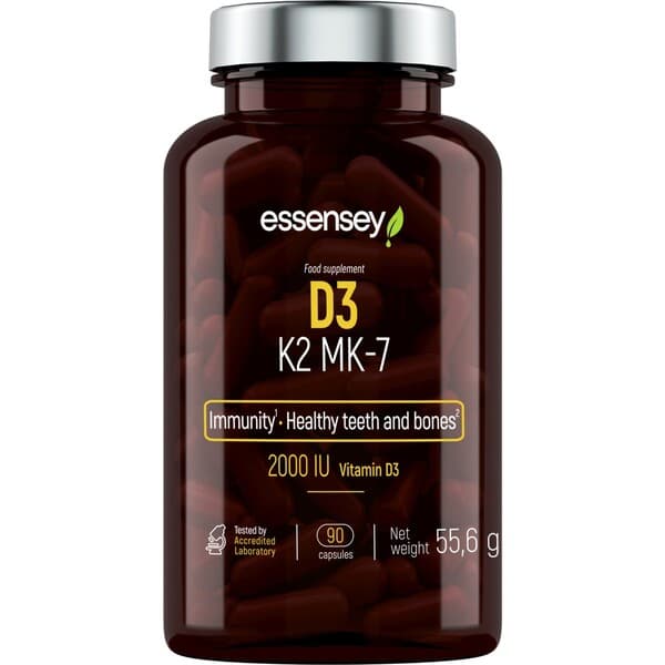 Essensey - D3 K2 MK-7 - 90 Caps – Essensey förpackning