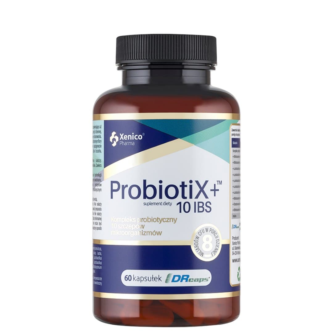 XENICO PHARMA - ProbiotiX+ 10 IBS, 60 Drcaps – XENICO PHARMA förpackning