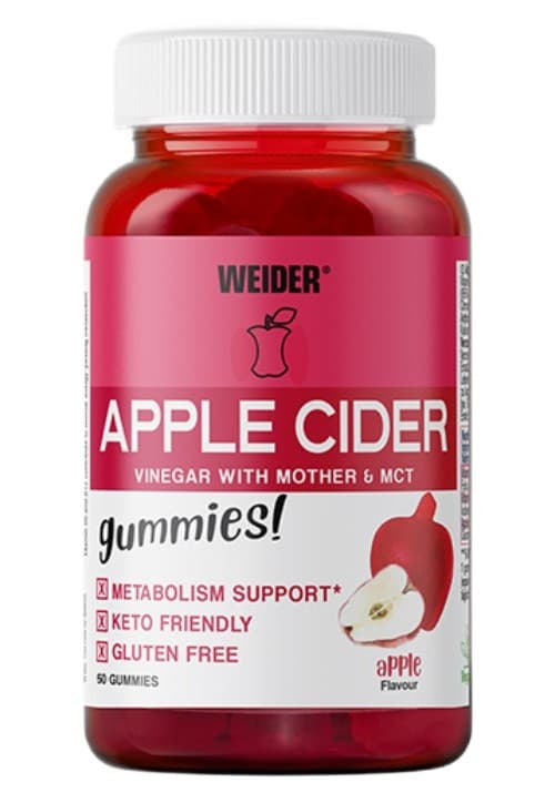 Weider - Apple Cider Vinegar Gummies - 50 Gummies – Weider förpackning