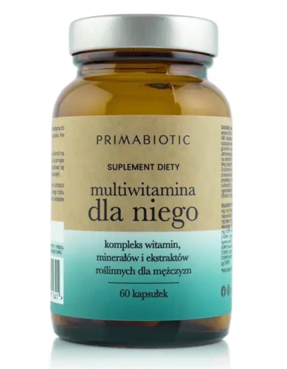 PrimaBiotic - Multivitamin for Men - 60 Caps – Primabiotic förpackning