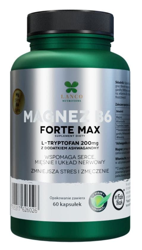 Lanco Nutritions - Magnesium B6 Forte Max - 60 Caps