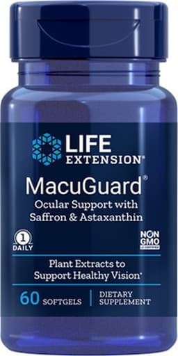 Life Extension - Silmänterveyttä tukeva Saffronin ja Astaxanthin kanssa - 60 Kapselia