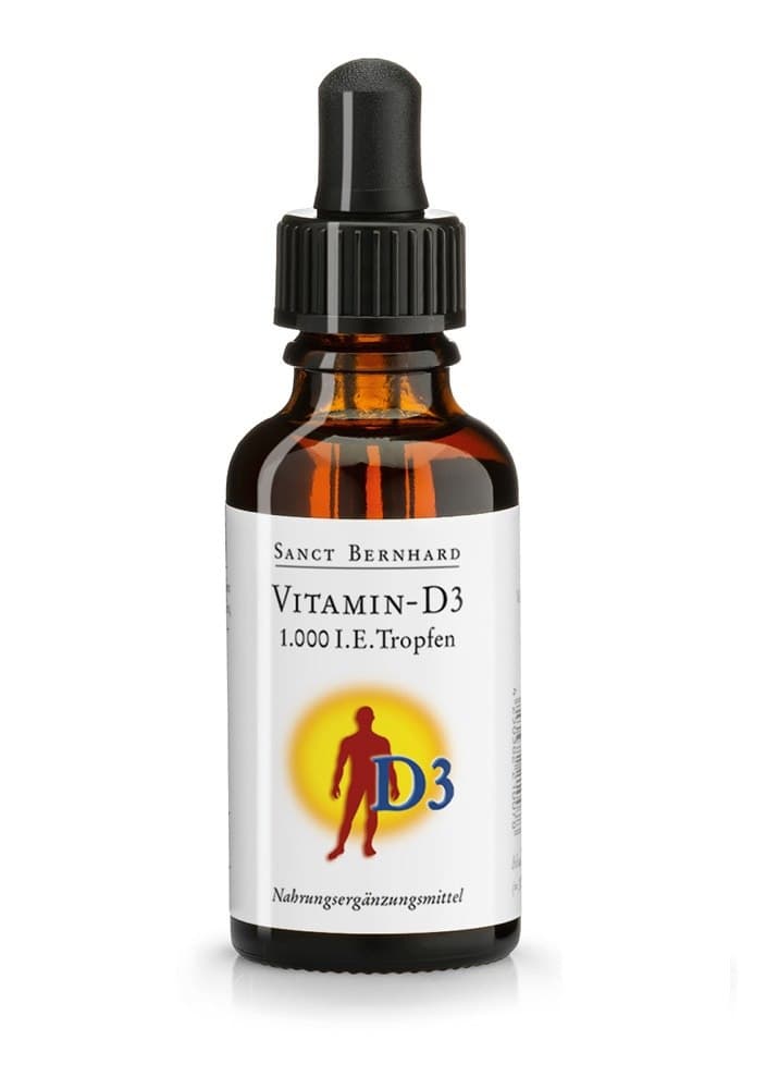 Kräuterhaus Sanct Bernhard - Vitamin D3 Drops (1000IU - 30ml) – Kräuterhaus Sanct Bernhard förpackning