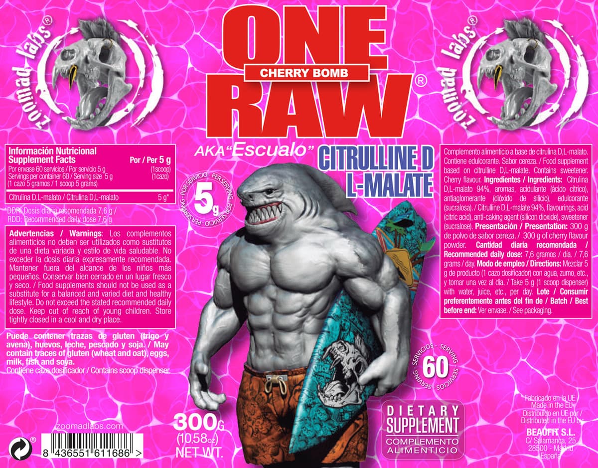 Zoomad Labs - One Raw® Citrulline D L-Malate - Cherry Bomb - 300g