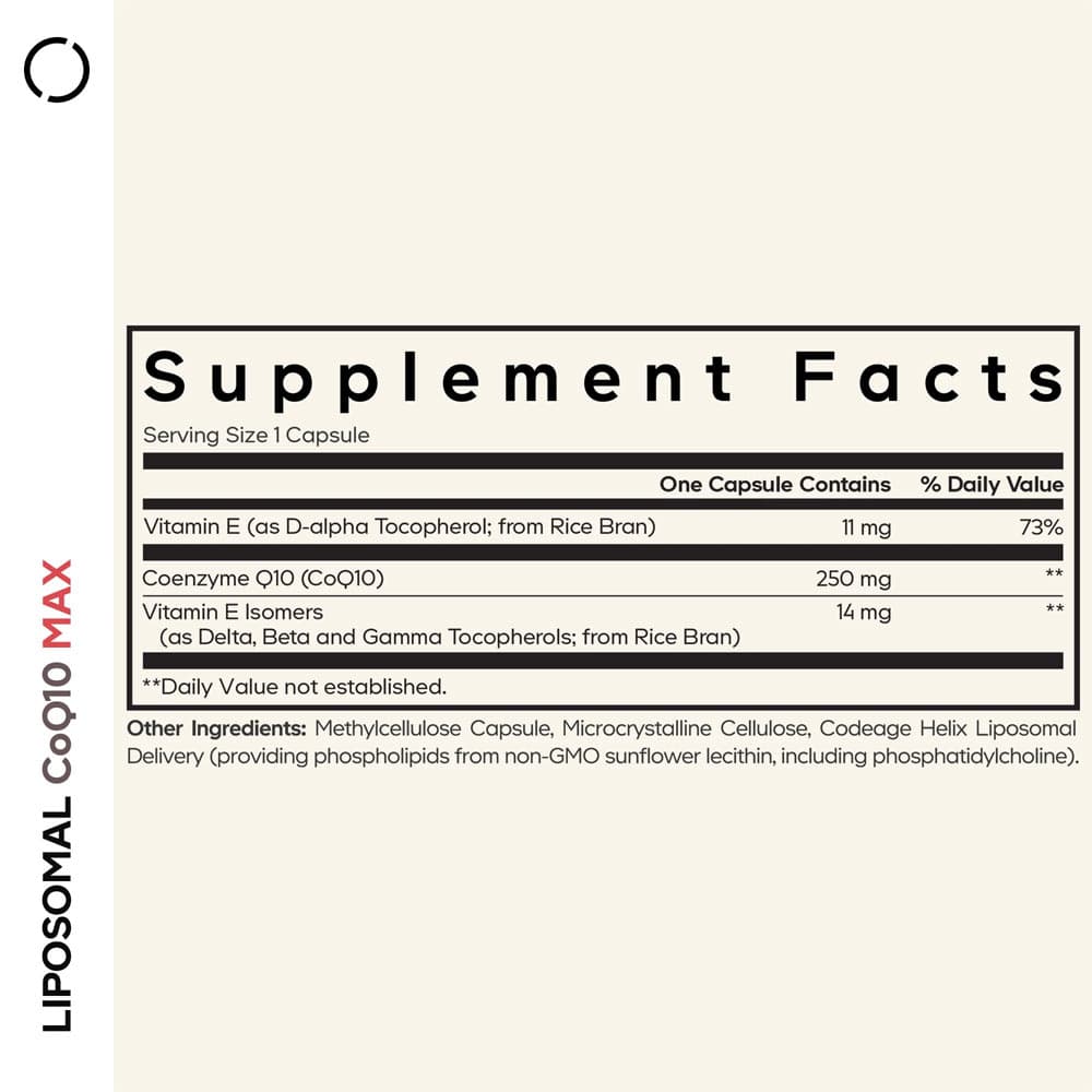 Codeage Liposomal CoQ10 Max - 60 Vcaps - 60 Vegetable Caps