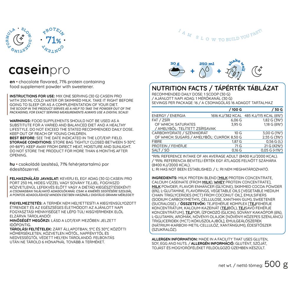 Nutriversum - Pure Caseiini Pro - Suklaa - 500g
