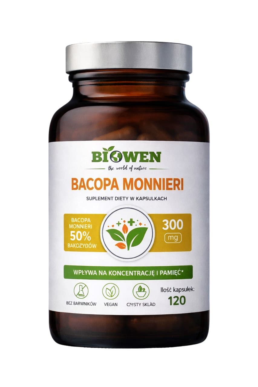 Biowen - Bacopa Monnieri - 120 Caps – Biowen förpackning