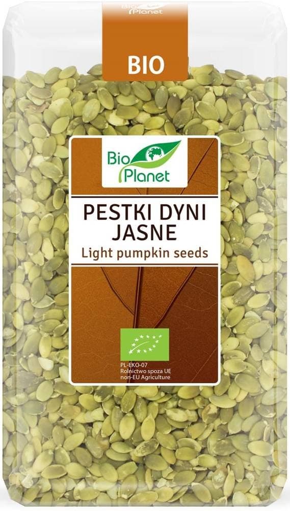 Bio Planet Pestki Dyni Jasne BIO 1 kg – Bio Planet förpackning