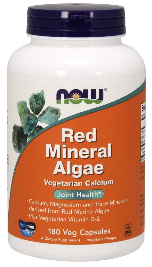 NOW Foods - Red Mineral Algae - 180 Vcaps – NOW Foods förpackning
