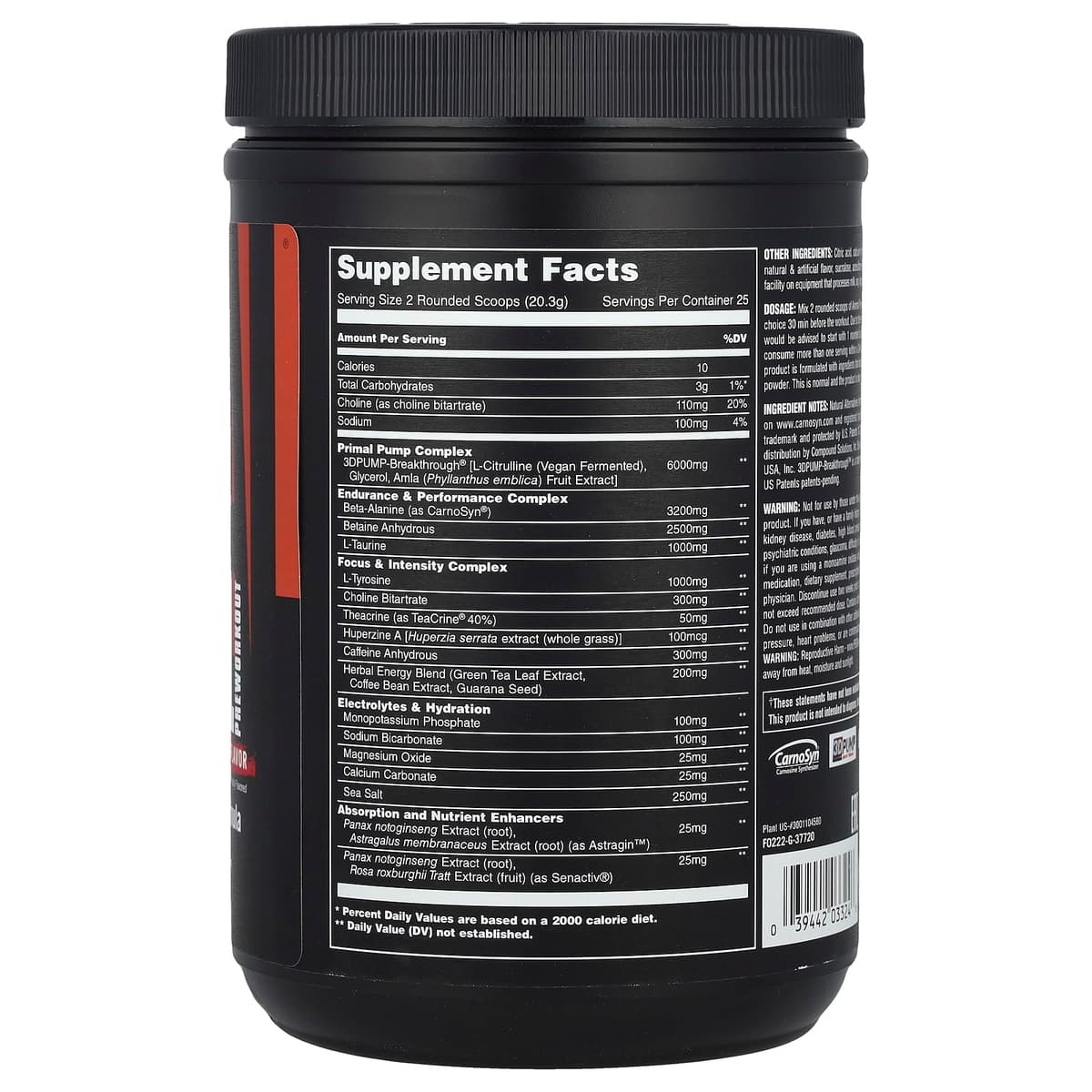 Universal Nutrition - Primal Powder, Fruit Punch - 507.5g