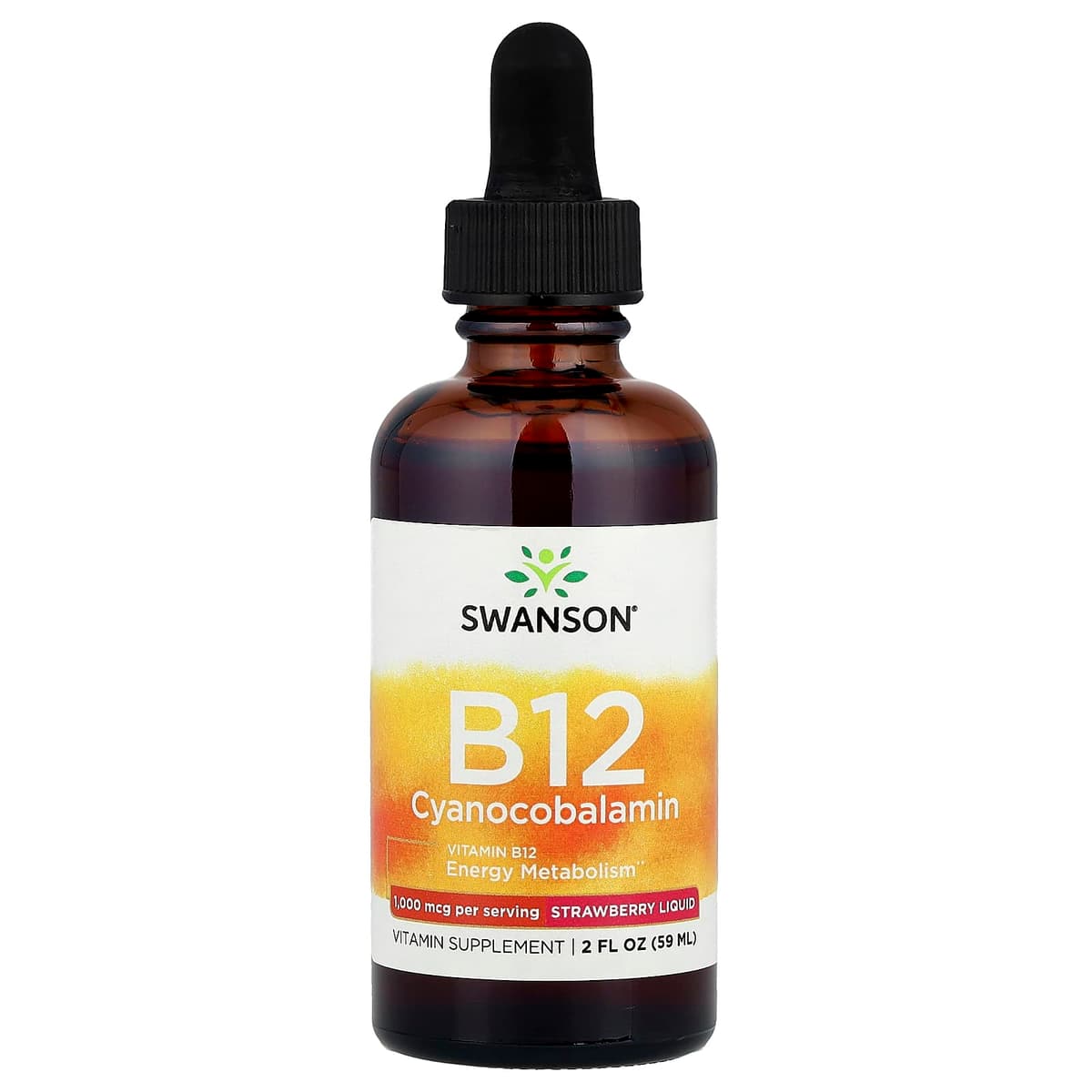 Swanson - Vitamin B12 Liquid (Strawberry - 30ml)