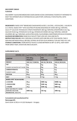 Nanosupps - BCAA Nano, Wild Berry Smash - 420g