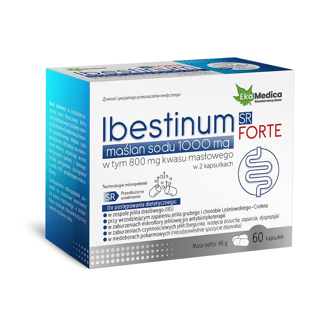 Eka Medica - Ibestinum SR Forte - 60 Caps – Eka Medica förpackning