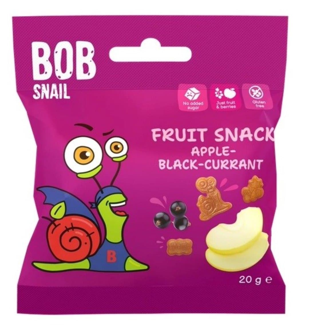 BOB SNAIL - Fruit Snack - 20g – BOB SNAIL förpackning