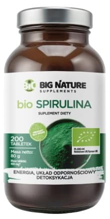Big Nature - Organic Spirulina - 200 Tabs – Big Nature förpackning