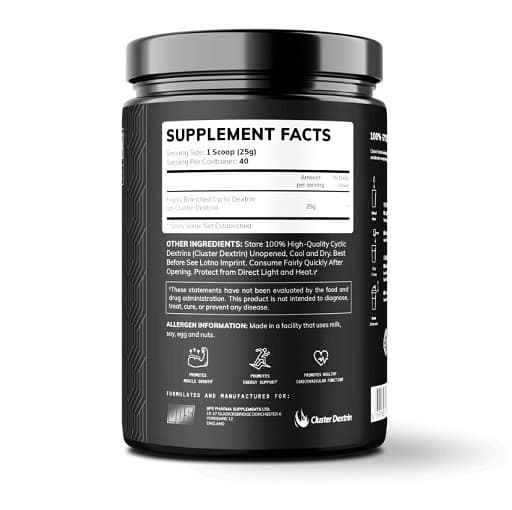 BPS-Pharma - Glyco Carbs Rapid, 100 % klusterdextrin - 1000 g