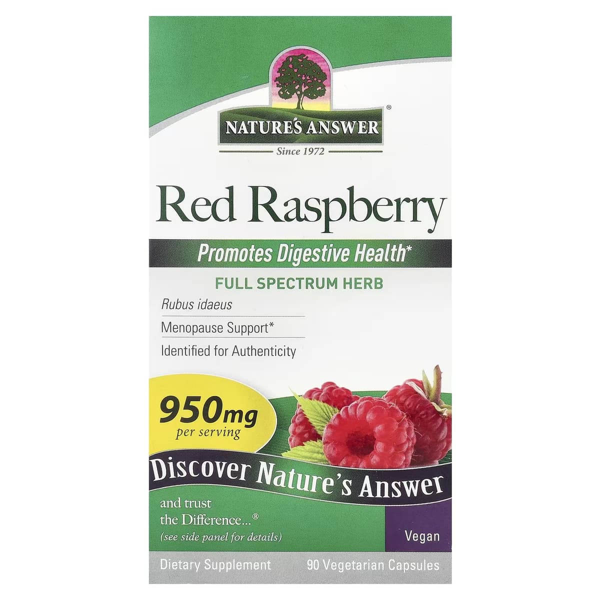 Nature's Answer - Red Raspberry - 90 Vcaps