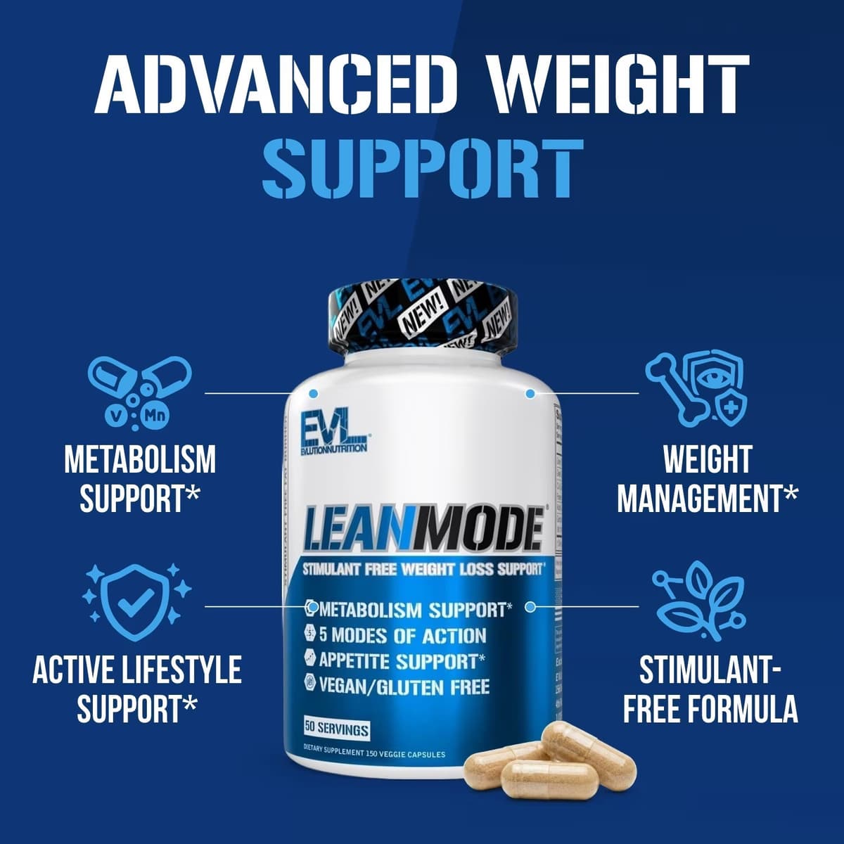 EVLution Nutrition - Lean Mode Caps - 150 Vcaps