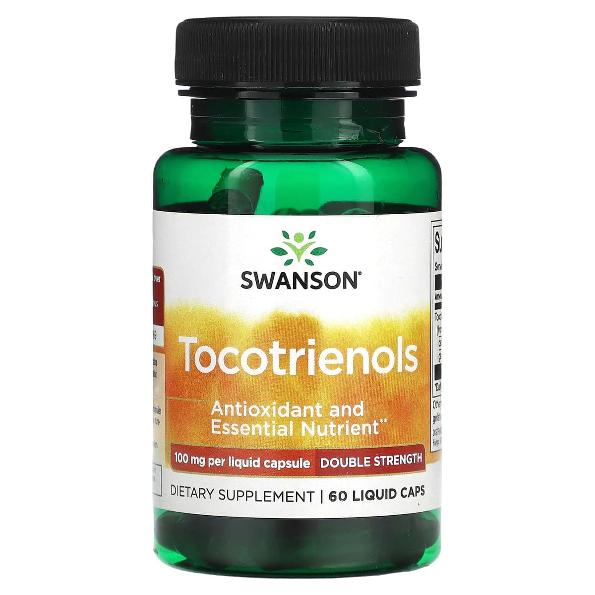 Swanson - Tocotrienoler, 100mg Dobbel styrke - 60 Flydende kapsler