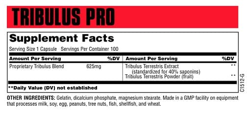Universal - Tribulus Pro - 110 kapsler