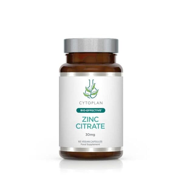 Cytoplan - Zinc Citrate, 30mg - 60 vcaps – Cytoplan förpackning