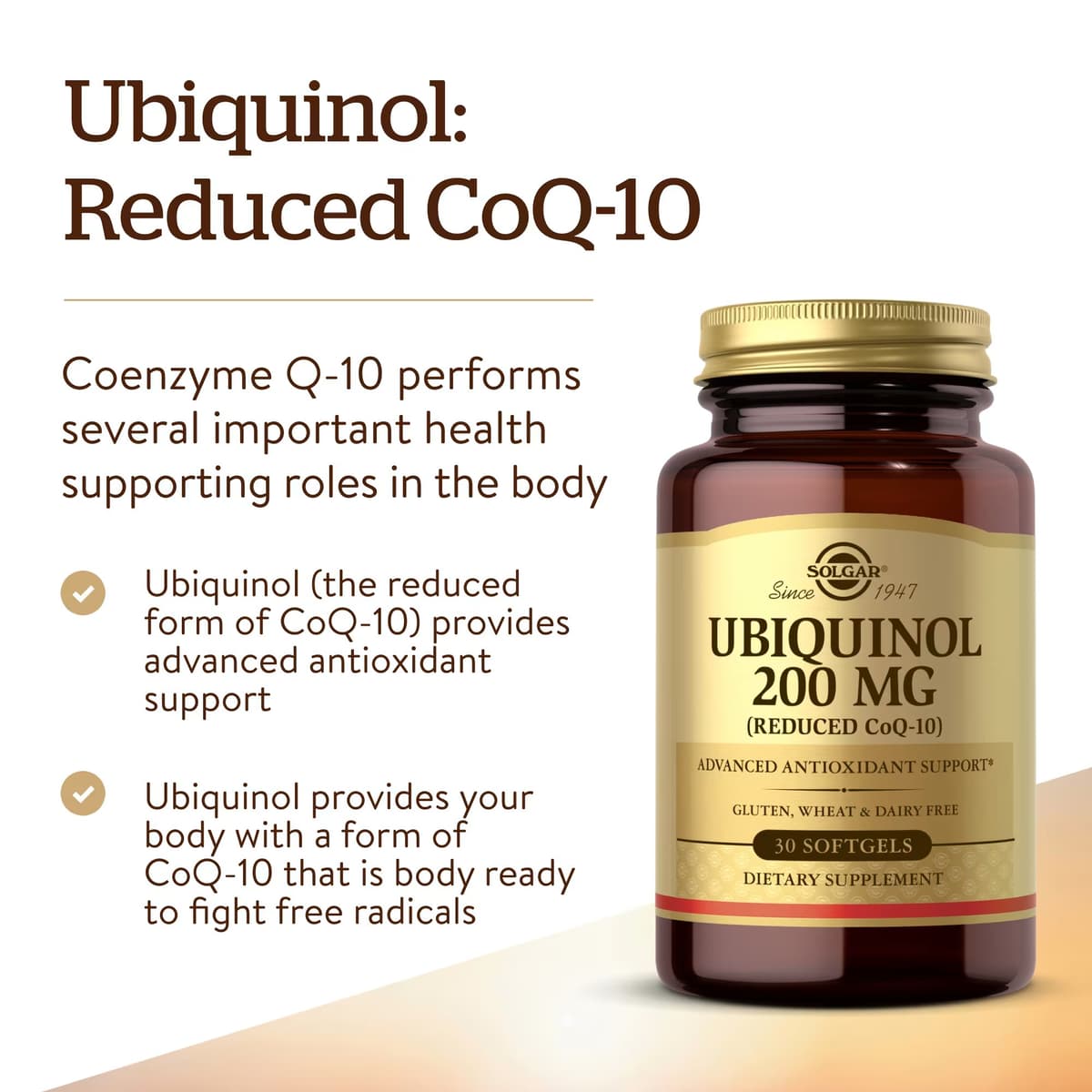 Solgar - Ubiquinol Q10 - 150mg - 60 Kapsler