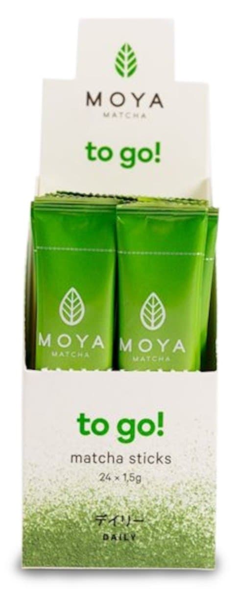 Moya - Matcha to go! - 24 x 1.5g (36g total) – Moya förpackning