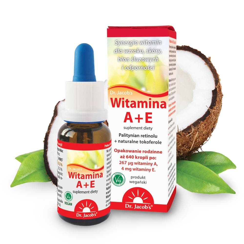Dr. Jacob's - Vitamin A+E - 20 ml – Dr. Jacob's förpackning