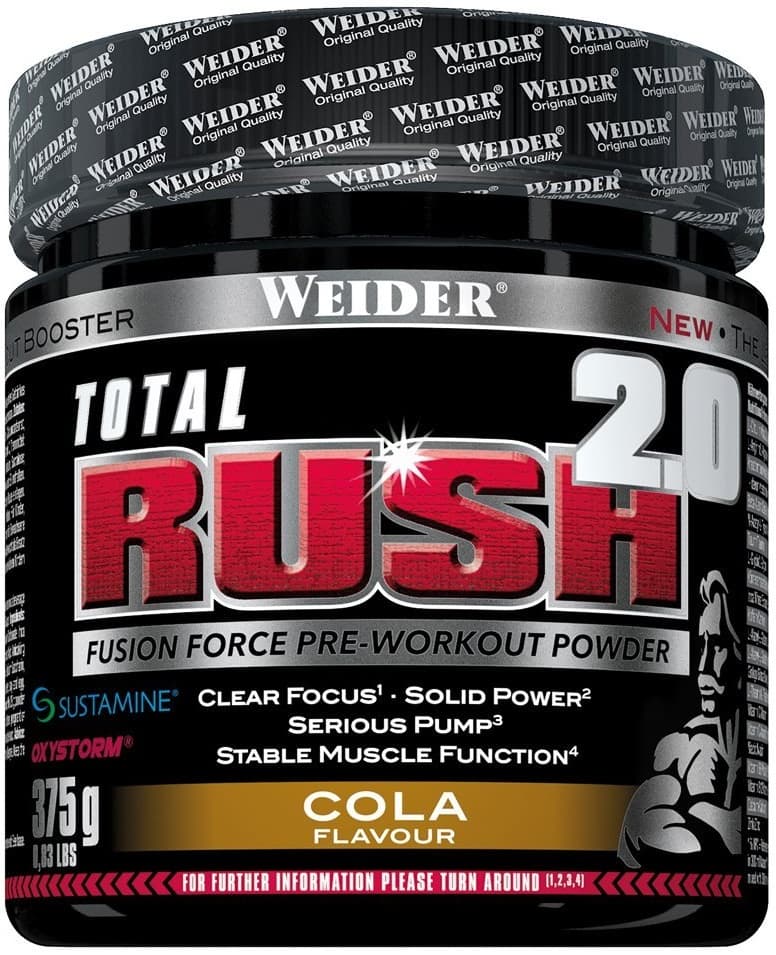 Weider - Total Rush 2.0 - Fusion Force Pre-Workout Powder – Weider förpackning
