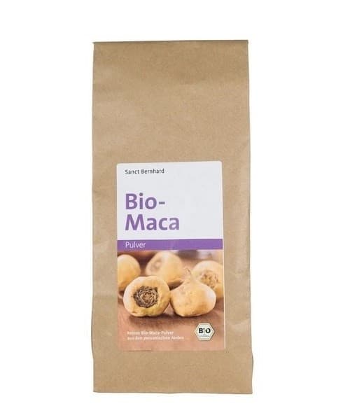 Kräuterhaus Sanct Bernhard - Organic Maca Root Powder - 500g – Kräuterhaus Sanct Bernhard förpackning